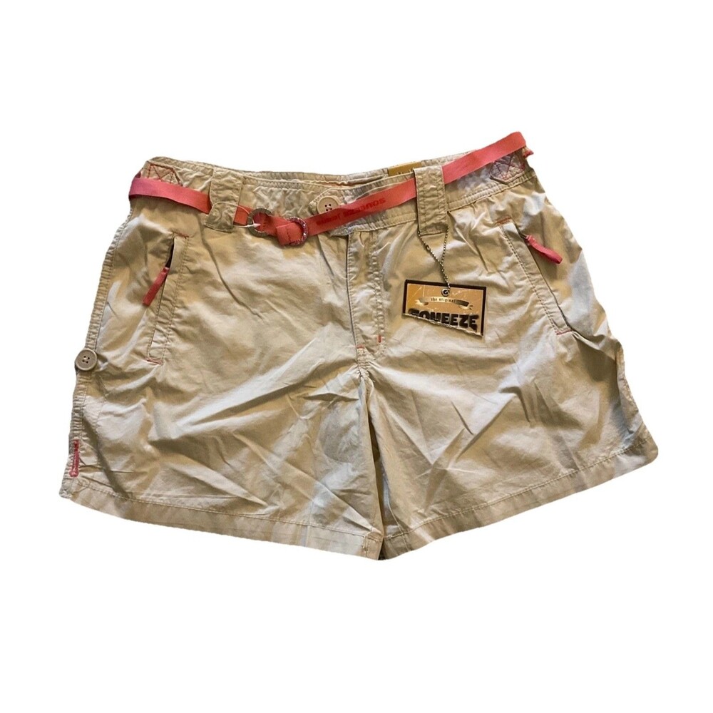 Squeeze Shorts Women’s Khaki Belted Size 11 Beige